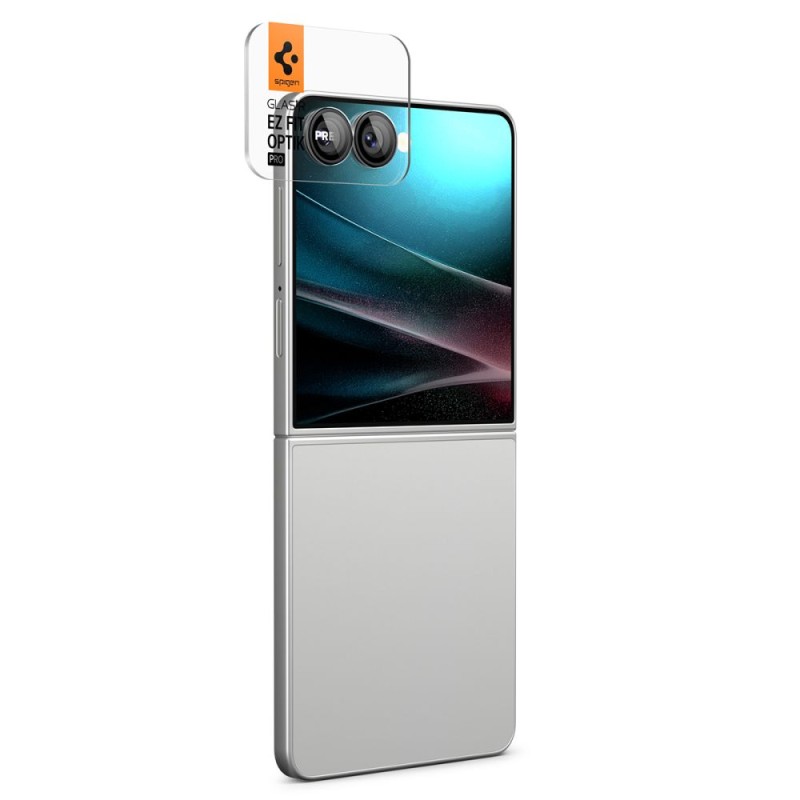 Spigen Optik Pro HD Glas.tR „EZ Fit” протектор за камера 2x за Samsung Galaxy Z Flip 7/8 (черен)