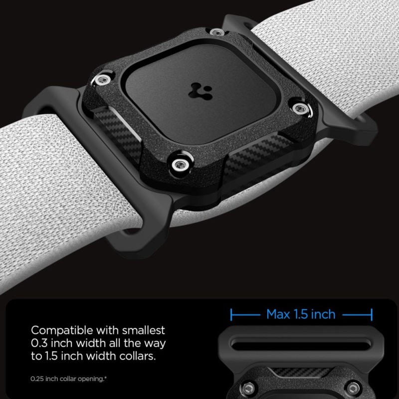 Spigen Tough Armor за Apple AirTag 1/2 за нашийник за домашен любимец (черен) - 8800283309157-ACS09780