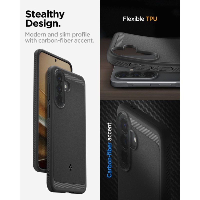 SPIGEN Rugged Armor за Samsung Galaxy A57 5G (Matte Black) - SPIGEN Rugged Armor за Samsung Galaxy A57 5G (Matte Black) - 8800283309294-ACS09794