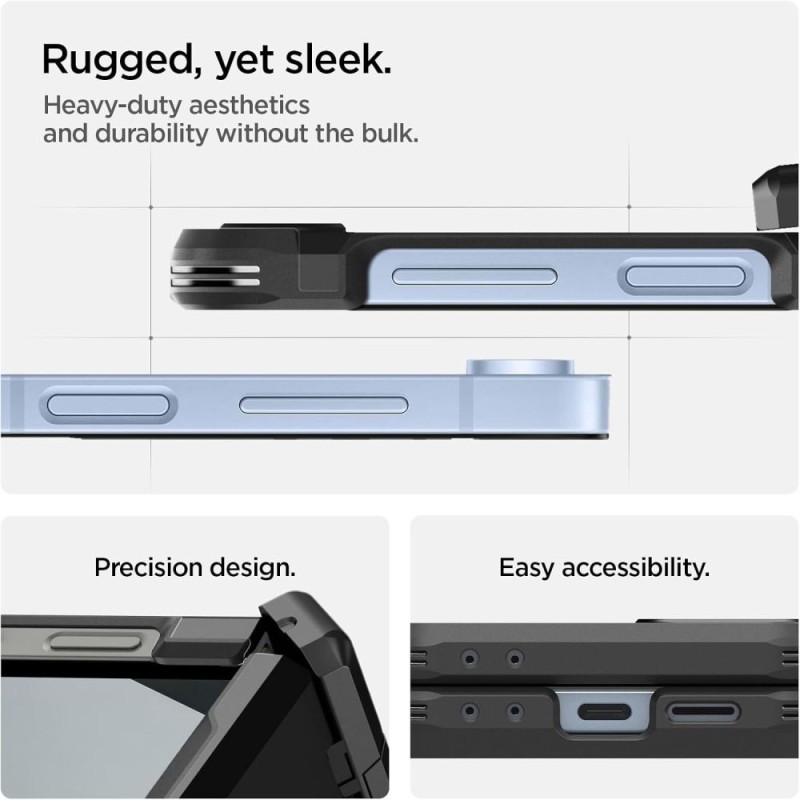 SPIGEN TOUGH ARMOR PRO MagSafe за Galaxy Z Flip 6/7 (FE) черно - SPIGEN TOUGH ARMOR PRO MagSafe за Galaxy Z Flip 6/7 (FE) черно - 8800283309423-ACS09807