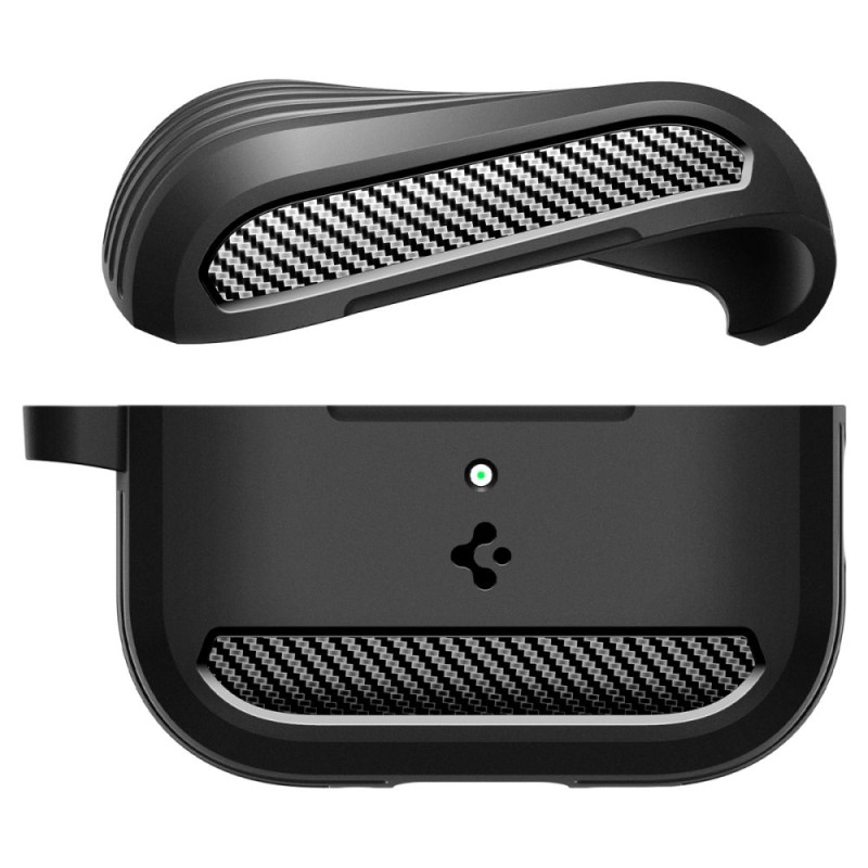 Spigen Rugged Armor калъф за Apple AirPods Pro 3 матово черен - Spigen Rugged Armor калъф за Apple AirPods Pro 3 матово черен - 8800283309607-ACS09822