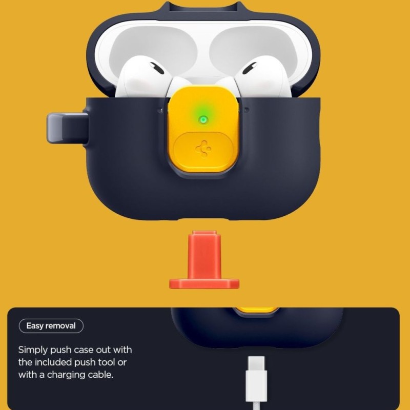 Spigen Nano Pop за AirPods Pro 3 – Blueberry Navy (ACS09829) - Spigen Nano Pop за AirPods Pro 3 – Blueberry Navy (ACS09829) - 8800283309676-ACS09829
