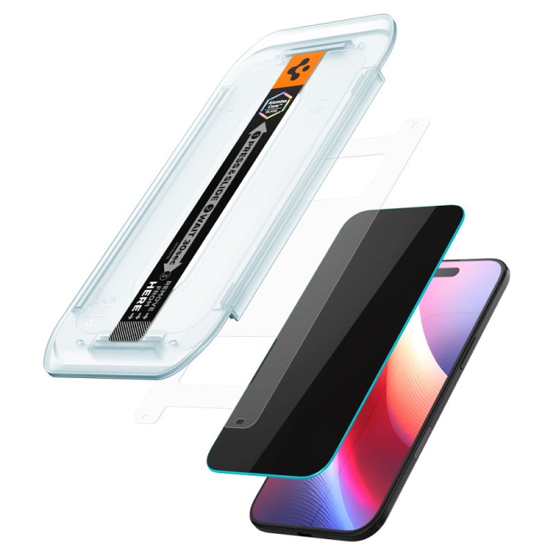 Spigen Glas.TR „EZ Fit AC” Privacy – предпазно стъкло за Apple iPhone Air, 2 броя (AluminaCore, 9H+) - Spigen Glas.TR „EZ Fit AC” Privacy – предпазно стъкло за Apple iPhone Air, 2 броя (AluminaCore, 9H+) - 8800283309928-AGL09862