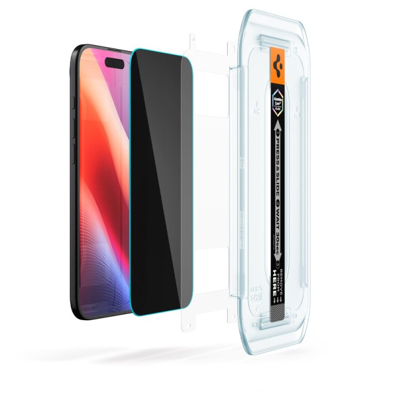 Spigen Glas.TR „EZ Fit AC” Privacy – предпазно стъкло за Apple iPhone Air, 2 броя (AluminaCore, 9H+) - Spigen Glas.TR „EZ Fit AC” Privacy – предпазно стъкло за Apple iPhone Air, 2 броя (AluminaCore, 9H+) - 8800283309928-AGL09862
