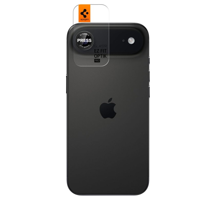 Spigen Optik Pro L-Series стъклена защита за камера „EZ Fit“ (2 броя) за iPhone Air, черна/червена - 8800283309942-AGL09864