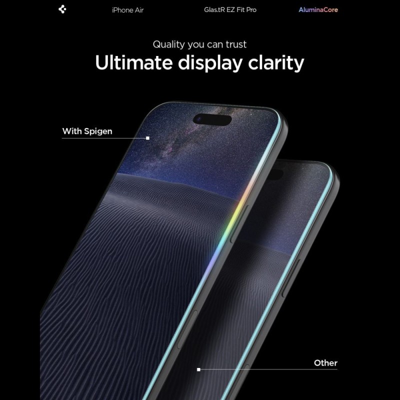 Spigen Glas.tR EZ Fit Pro HD закалено стъкло за iPhone Air (Clear) - 8800283310009-AGL09870