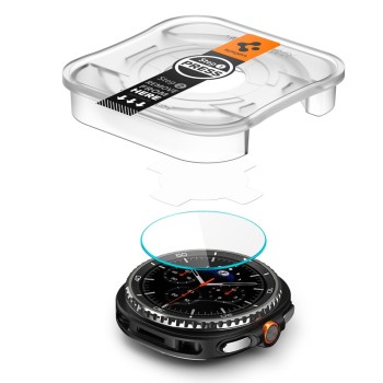 Spigen Glas.TR „EZ-FIT” закалено стъкло за Galaxy Watch 8 Classic (46 мм) – 2 броя, CLEAR (SKU: 8800283310078-AGL09877)