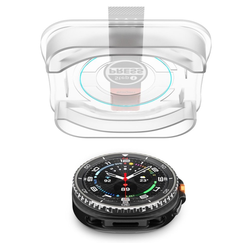 Spigen Glas.TR „EZ-FIT” закалено стъкло за Galaxy Watch 8 Classic (46 мм) – 2 броя, CLEAR (SKU: 8800283310078-AGL09877) - Spigen Glas.TR „EZ-FIT” закалено стъкло за Galaxy Watch 8 Classic (46 мм) – 2 броя, CLEAR (SKU: 8800283310078-AGL09877) - 8800283310078-AGL09877
