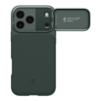 Spigen Optik Armor MagSafe кейс за iPhone 17 Pro Max Abyss Green (SKU 8800283310306-ACS09901)