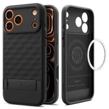 SPIGEN PARALLAX „S“ MagSafe кейс за iPhone 17 Pro Max, матово черен