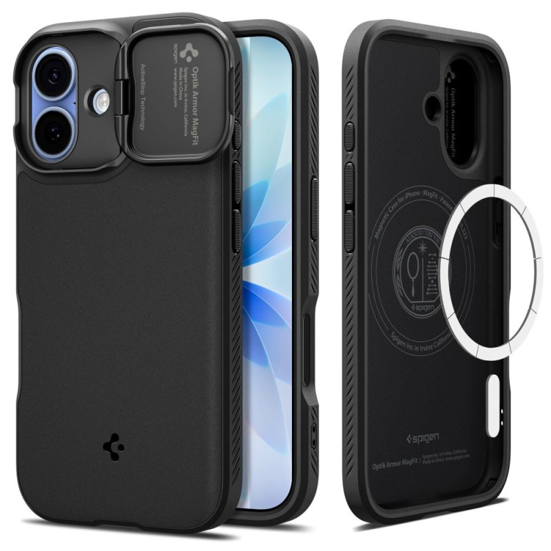 Spigen Optik Armor Mag Magsafe Case за iPhone 17 Black - 8800283311167-ACS09987