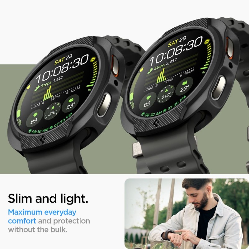 SPIGEN Liquid Air за Samsung Galaxy Watch 8 (40 мм) – матово черно - SPIGEN Liquid Air за Samsung Galaxy Watch 8 (40 мм) – матово черно - 8800283311341-ACS09840