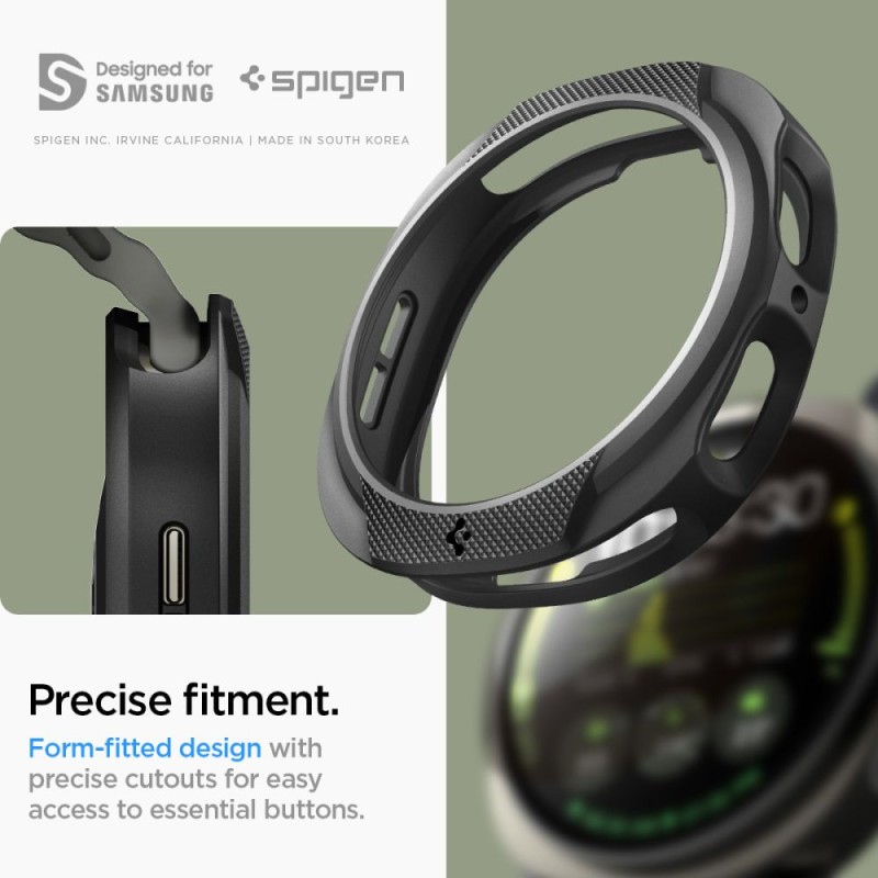 SPIGEN Liquid Air за Samsung Galaxy Watch 8 (40 мм) – матово черно - SPIGEN Liquid Air за Samsung Galaxy Watch 8 (40 мм) – матово черно - 8800283311341-ACS09840