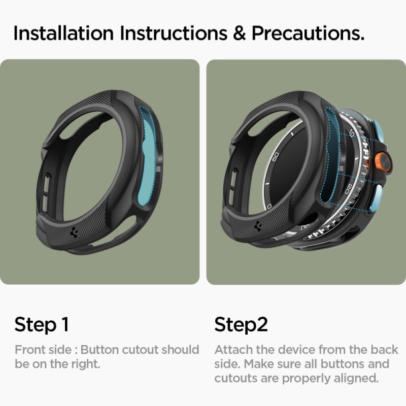 Spigen Liquid Air кейс за Samsung Galaxy Watch 8 Classic (46 mm) – матово черно - 8800283311358-ACS09841
