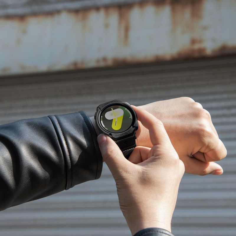 Spigen Rugged Armor Pro за Samsung Galaxy Watch 8 (44 мм) – Матово черно - 8800283311396-ACS10007