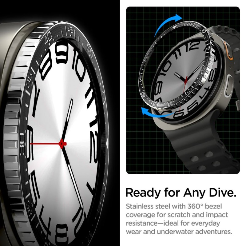 SPIGEN Bezel Tune Diver за Samsung Galaxy Watch 8 (44 мм) Черен - 8800283311402-ACS10008