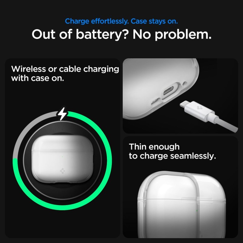 SPIGEN Liquid Crystal калъф за Apple AirPods Pro 3 Crystal Clear - SPIGEN Liquid Crystal калъф за Apple AirPods Pro 3 Crystal Clear - 8800283311518-ACS10019
