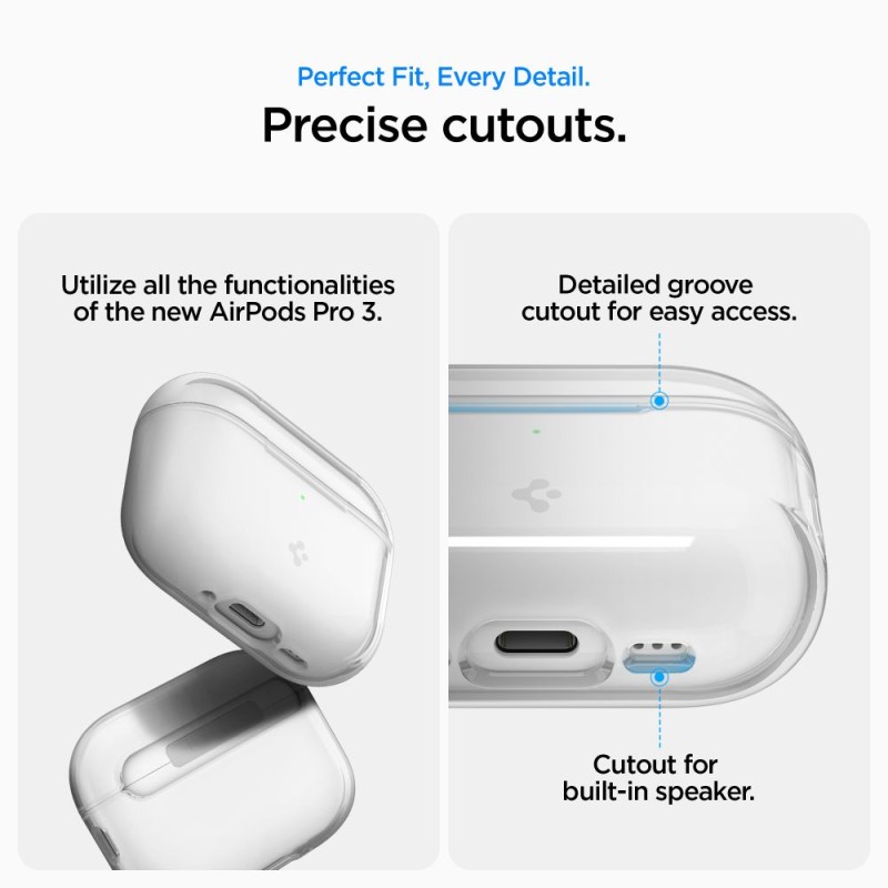SPIGEN Liquid Crystal калъф за Apple AirPods Pro 3 Crystal Clear - SPIGEN Liquid Crystal калъф за Apple AirPods Pro 3 Crystal Clear - 8800283311518-ACS10019
