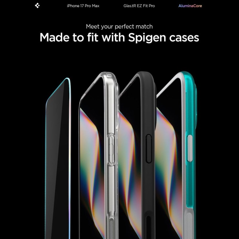 Spigen Glas.tR „EZ Fit Pro AC” закалено стъкло за iPhone 16 Pro Max / 17 Pro Max (Clear) - Spigen Glas.tR „EZ Fit Pro AC” закалено стъкло за iPhone 16 Pro Max / 17 Pro Max (Clear) - 8800283312270-AGL10095
