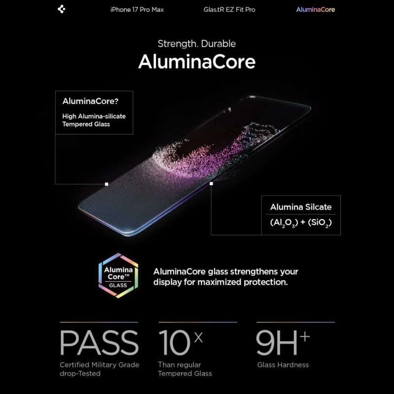 Spigen Glas.tR „EZ Fit Pro AC” закалено стъкло за iPhone 16 Pro Max / 17 Pro Max (Clear) - Spigen Glas.tR „EZ Fit Pro AC” закалено стъкло за iPhone 16 Pro Max / 17 Pro Max (Clear) - 8800283312270-AGL10095