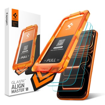Spigen ALM Glas.tR AlignMaster Slim закалено стъкло за iPhone 17 Pro Max (Clear) – 3 бр. (SKU: 8800283312317-AGL10099)