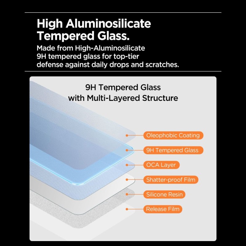 Spigen ALM Glas.tR AlignMaster Slim закалено стъкло за iPhone 17 Pro Max (Clear) – 3 бр. (SKU: 8800283312317-AGL10099) - Spigen ALM Glas.tR AlignMaster Slim закалено стъкло за iPhone 17 Pro Max (Clear) – 3 бр. (SKU: 8800283312317-AGL10099) - 8800283312317-AGL10099