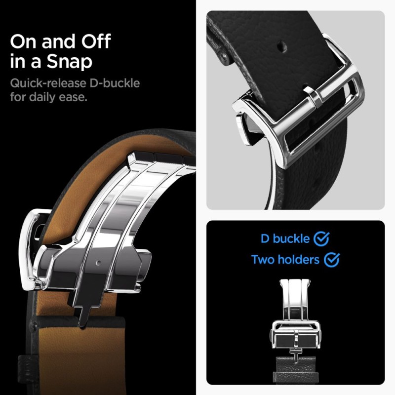 SPIGEN ENZO за Samsung Galaxy Watch 8 / Classic (40/44/46 мм) – Черна каишка - SPIGEN ENZO за Samsung Galaxy Watch 8 / Classic (40/44/46 мм) – Черна каишка - 8800283312522-AMP10119