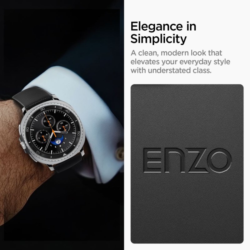 SPIGEN ENZO за Samsung Galaxy Watch 8 / Classic (40/44/46 мм) – Черна каишка - SPIGEN ENZO за Samsung Galaxy Watch 8 / Classic (40/44/46 мм) – Черна каишка - 8800283312522-AMP10119