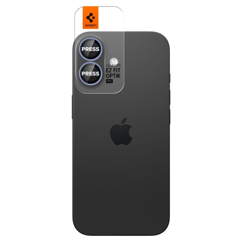 Spigen Optik Pro Glass „Ez Fit” протектори за камера 2 броя за iPhone 16 / 16 Plus / 17 (Blue) - 8800283312621-AGL10129