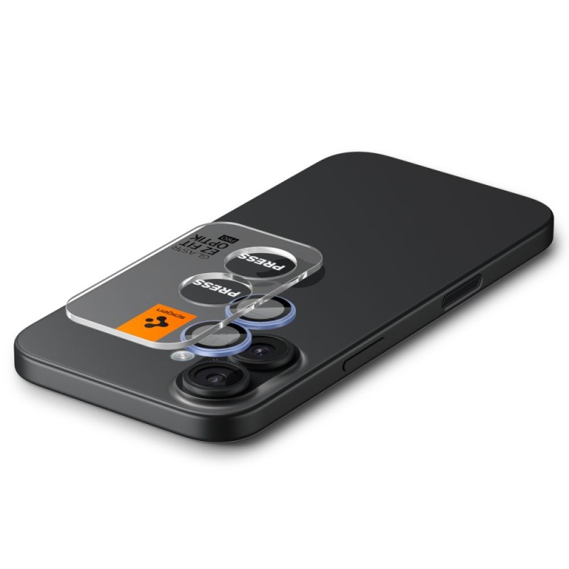Spigen Optik Pro Glass „Ez Fit” протектори за камера 2 броя за iPhone 16 / 16 Plus / 17 (Blue) - 8800283312621-AGL10129