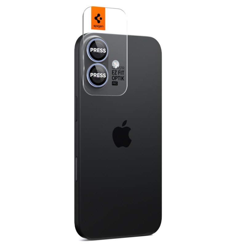 Spigen Optik Pro Glass „Ez Fit” протектори за камера 2 броя за iPhone 16 / 16 Plus / 17 (Blue) - 8800283312621-AGL10129