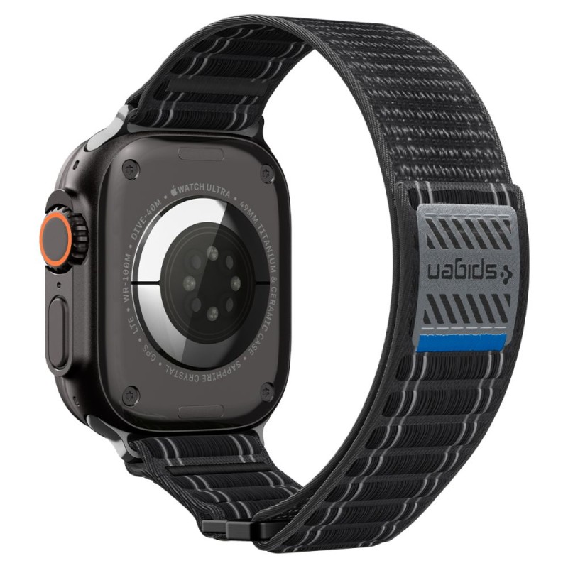 SPIGEN WBF0 каишка за Apple Watch 8 / 9 / 10 / 11 / SE / Ultra (44 / 45 / 46 / 49 мм) черна - SPIGEN WBF0 каишка за Apple Watch 8 / 9 / 10 / 11 / SE / Ultra (44 / 45 / 46 / 49 мм) черна - 8800283312751-AMP10141