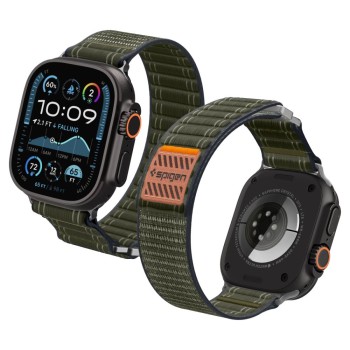 Spigen WBF0 каишка за Apple Watch 8/9/10/11/SE/Ultra (44/45/46/49 мм) зелена