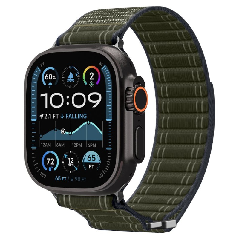 Spigen WBF0 каишка за Apple Watch 8/9/10/11/SE/Ultra (44/45/46/49 мм) зелена - 8800283312768-AMP10142
