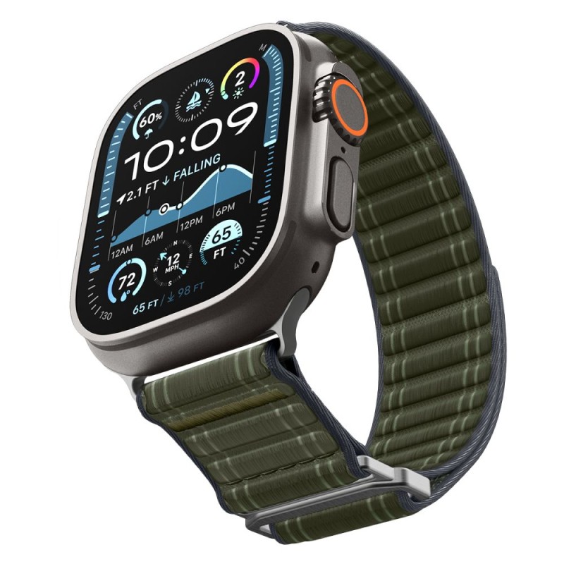 Spigen WBF0 каишка за Apple Watch 8/9/10/11/SE/Ultra (44/45/46/49 мм) зелена - 8800283312768-AMP10142