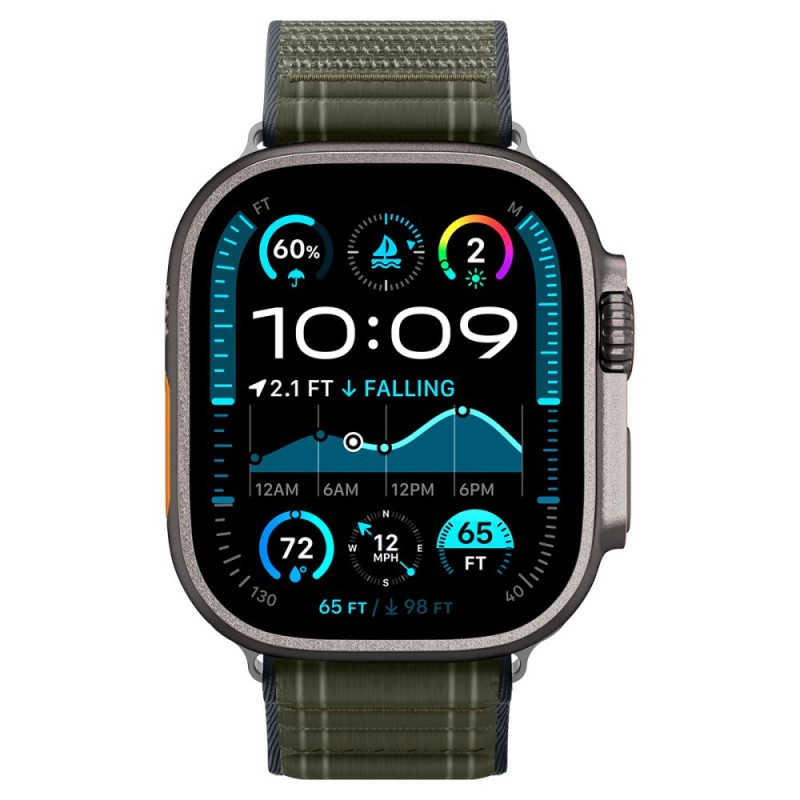Spigen WBF0 каишка за Apple Watch 8/9/10/11/SE/Ultra (44/45/46/49 мм) зелена - 8800283312768-AMP10142