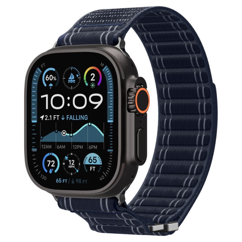 Spigen WBF0 каишка за Apple Watch 8 / 9 / 10 / 11 / SE / Ultra (44 / 45 / 46 / 49 мм) Navy - Spigen WBF0 каишка за Apple Watch 8 / 9 / 10 / 11 / SE / Ultra (44 / 45 / 46 / 49 мм) Navy - 8800283312775-AMP10143