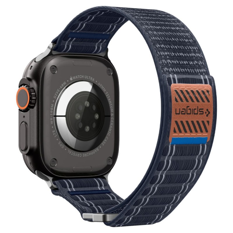 Spigen WBF0 каишка за Apple Watch 8 / 9 / 10 / 11 / SE / Ultra (44 / 45 / 46 / 49 мм) Navy - Spigen WBF0 каишка за Apple Watch 8 / 9 / 10 / 11 / SE / Ultra (44 / 45 / 46 / 49 мм) Navy - 8800283312775-AMP10143