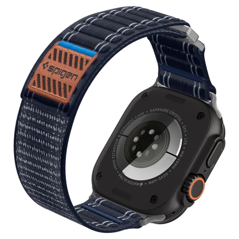 Spigen WBF0 каишка за Apple Watch 8 / 9 / 10 / 11 / SE / Ultra (44 / 45 / 46 / 49 мм) Navy - Spigen WBF0 каишка за Apple Watch 8 / 9 / 10 / 11 / SE / Ultra (44 / 45 / 46 / 49 мм) Navy - 8800283312775-AMP10143