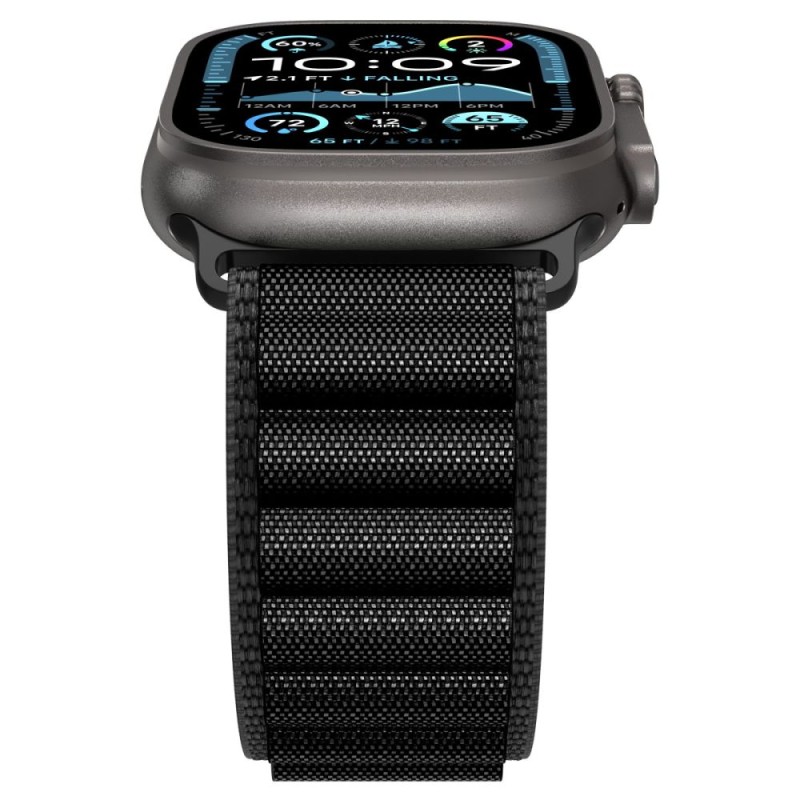 Spigen WBF1 каишка за Apple Watch 8/9/10/11/SE/Ultra (44/45/46/49 мм) черна - Spigen WBF1 каишка за Apple Watch 8/9/10/11/SE/Ultra (44/45/46/49 мм) черна - 8800283312782-AMP10144