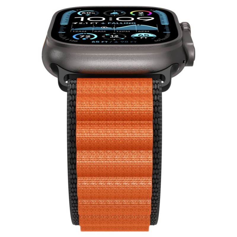SPIGEN WBF1 каишка за Apple Watch 8/9/10/11/SE/ULTRA (44/45/46/49 мм) черна/оранжева - SPIGEN WBF1 каишка за Apple Watch 8/9/10/11/SE/ULTRA (44/45/46/49 мм) черна/оранжева - 8800283312799-AMP10145