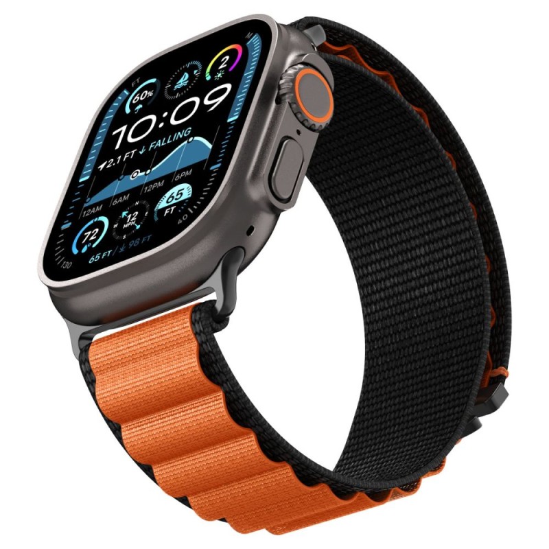 SPIGEN WBF1 каишка за Apple Watch 8/9/10/11/SE/ULTRA (44/45/46/49 мм) черна/оранжева - SPIGEN WBF1 каишка за Apple Watch 8/9/10/11/SE/ULTRA (44/45/46/49 мм) черна/оранжева - 8800283312799-AMP10145