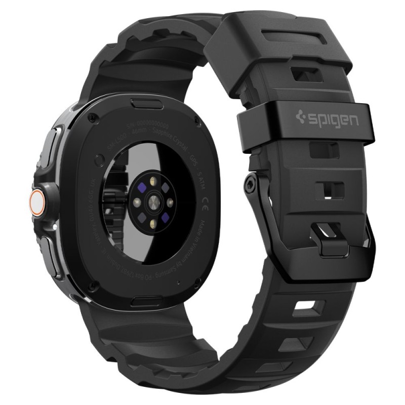 Spigen WBS2 силиконова каишка за Samsung Galaxy Watch 8 / Classic (40/44/46 мм) Black - Spigen WBS2 силиконова каишка за Samsung Galaxy Watch 8 / Classic (40/44/46 мм) Black - 8800283312836-AMP10151