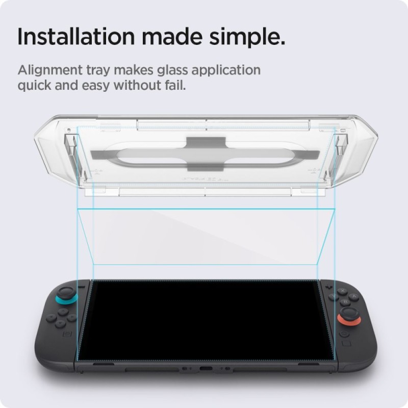 Spigen Glas.TR EZ Fit закалено стъкло 2 бр. за Nintendo Switch 2 (Clear) - 8800283312881-AGL10156