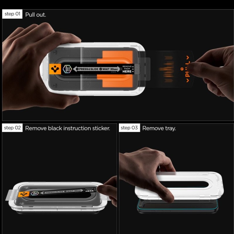 Spigen Glas.tR „EZ Fit Pro” закалено стъкло за Samsung Galaxy S25 FE (CLEAR), 2 броя - Spigen Glas.tR „EZ Fit Pro” закалено стъкло за Samsung Galaxy S25 FE (CLEAR), 2 броя - 8800283313345-AGL10202