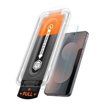 Spigen Glas.tR „EZ Fit Pro” закалено стъкло за Samsung Galaxy S25 FE (CLEAR), 2 броя Spigen Glas.tR „EZ Fit Pro” закалено стъкло за Samsung Galaxy S25 FE (CLEAR), 2 броя