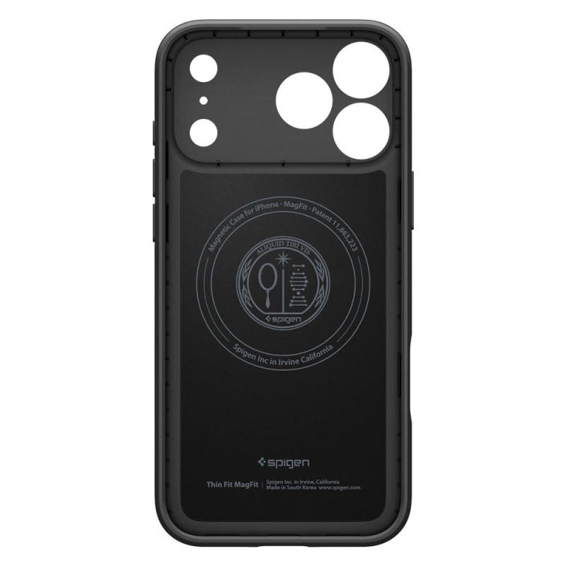 Spigen Thin Fit MagSafe за iPhone 17 Pro Max, черен - Spigen Thin Fit MagSafe за iPhone 17 Pro Max, черен - 8800283314069-ACS10274