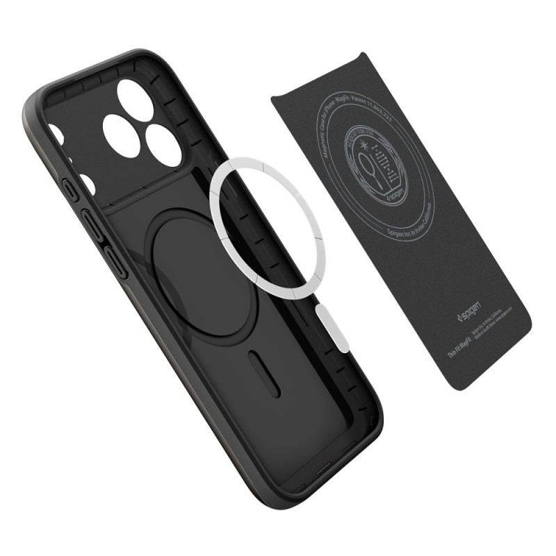 Spigen Thin Fit MagSafe за iPhone 17 Pro Max, черен - Spigen Thin Fit MagSafe за iPhone 17 Pro Max, черен - 8800283314069-ACS10274