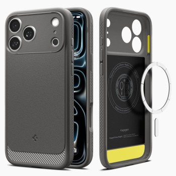SPIGEN Rugged Armor MagSafe силиконов кейс за iPhone 17 Pro Grey