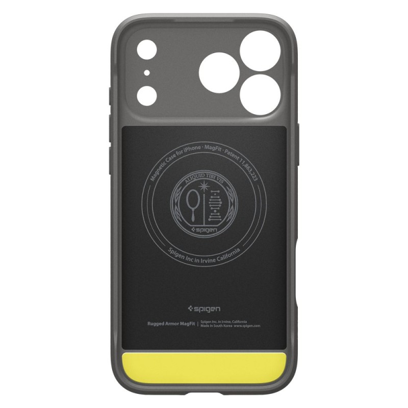 SPIGEN Rugged Armor MagSafe силиконов кейс за iPhone 17 Pro Grey - SPIGEN Rugged Armor MagSafe силиконов кейс за iPhone 17 Pro Grey - 8800283314625-ACS10330